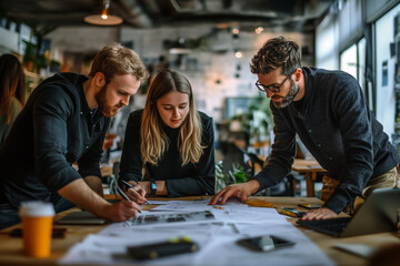 Fototapeta premium entrepreneur discussing a business plan with potential investors