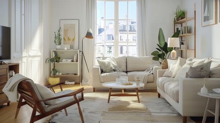 Modern Living Room Interior Design with Natural Light