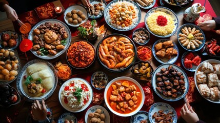 Fototapeta premium A Festive Chinese New Year Feast