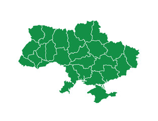 Map of Ukraine. Vector Ukraine Map on white background.
