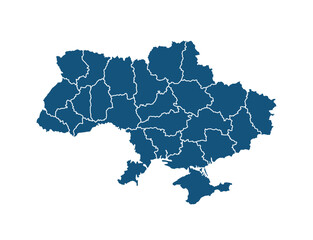 Map of Ukraine. Vector Ukraine Map on white background.
