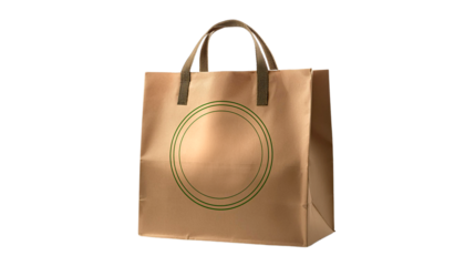 Eco-friendly brown paper bag with handles, perfect for shopping, gifts, or branding in sustainable packaging.