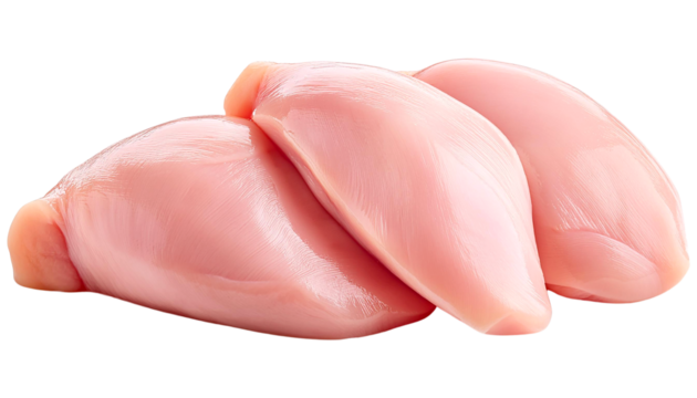 Fresh raw chicken breast fillets ready for cooking, ideal for healthy meals and recipes. Perfect for grilling or baking.