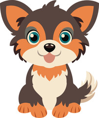 Obraz premium a cute puppy mascot logo 
