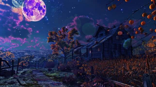 Harvest moonlit frightful gatherings