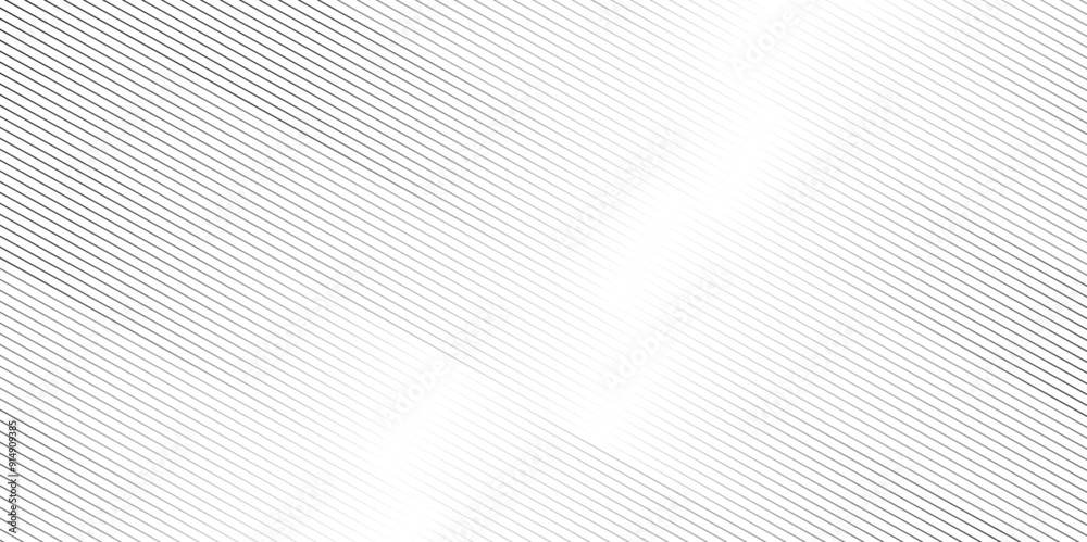 Poster abstract thin parallel wave diagonal gray gradient line. vector slope blend striped on white backgro