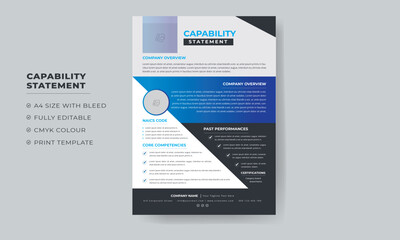 New Company Capability Statement Template Design