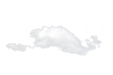 Cut out of clouds isolated on transparent