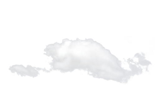 Cut out of clouds isolated on transparent