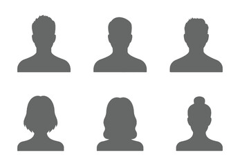 Avatar icon. Profile icons set. Male and female avatars set. Vector illustration