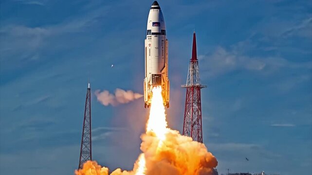 Tracking a prototype rocket powered spaceplane taking off from the launch pad.