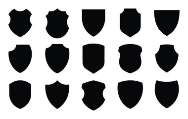 Shield icons set. Protect shield vector
