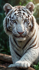 white bengal tiger in zoo