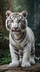 white bengal tiger in zoo