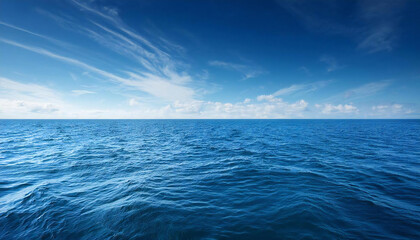Obraz premium The vast sea. The ocean. The horizon and the blue sky.