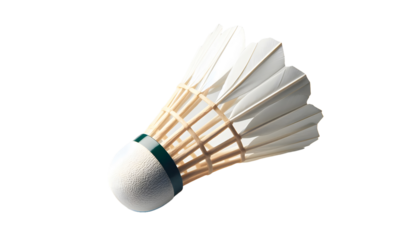 Badminton and feather isolated on transparent background 