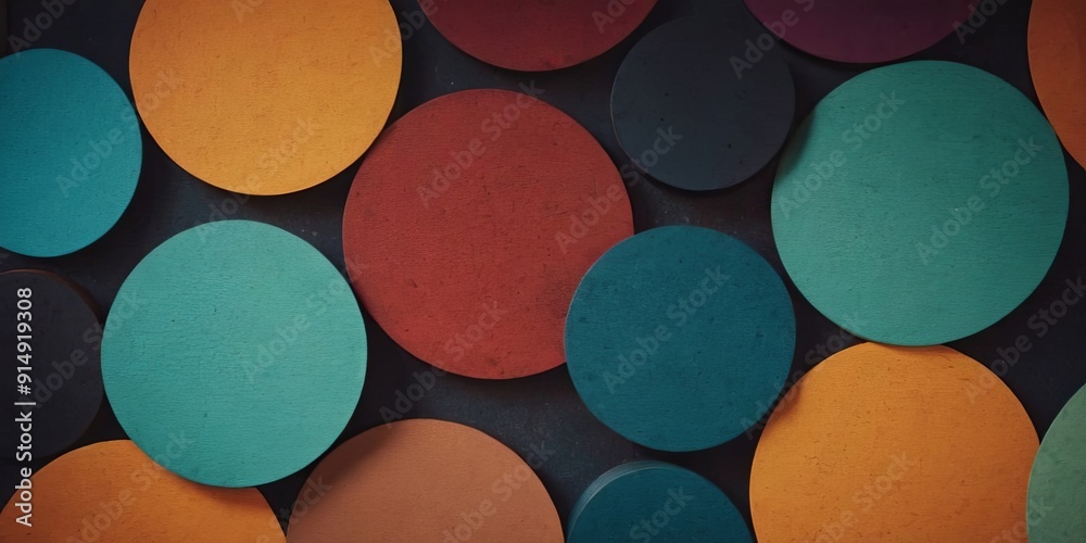 Poster A colorful background of circles with different colors