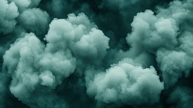 Abstract fog, ethereal shapes, cool hues Background