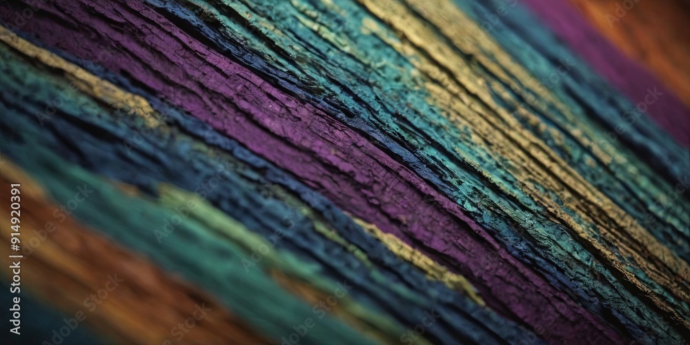 Poster a colorful stripe of wood with a purple stripe in the middle