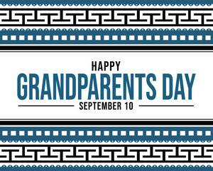 September 10 is Observed as Happy Grandparents Day. Happy Grandparents Day background. banner, poster, wallpaper, cards. Vector EPS 10.