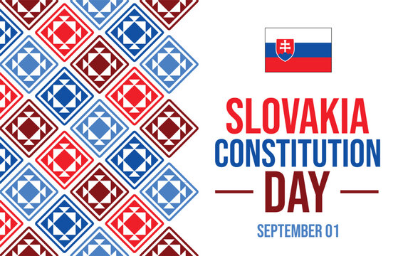 September 1 is Observed as Slovakia Constitution Day. Slovakia Constitution Day background. banner, poster, wallpaper, cards. Vector EPS 10.