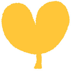 yellow heart shape leaf