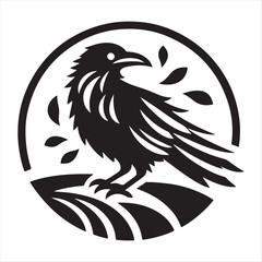 Obraz premium A Crow Vector Art Illustration