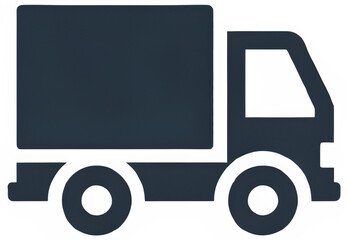 Delivery truck side view Pictogram. Generative AI