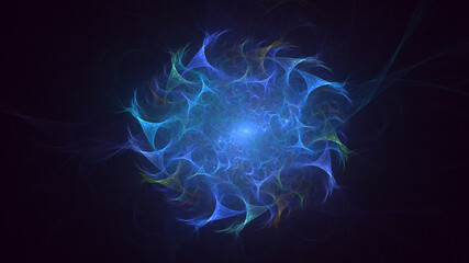 3D rendering abstract viral shape fractal background. Its not AI Generatd illustration.