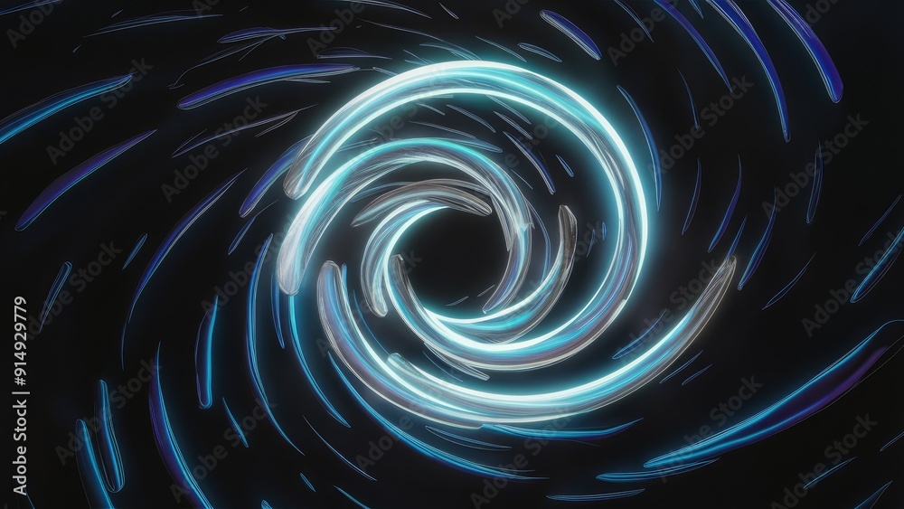 Poster dynamic abstract background featuring a vibrant neonglow spiral vortex colorful white swirl contrast