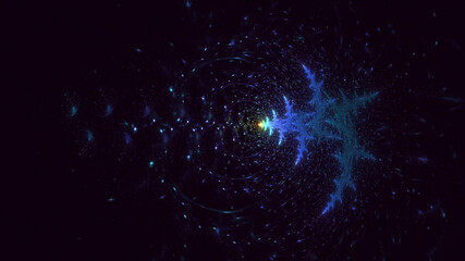 3D manual rendering abstract colorful fractal light background. Its not AI Generatd illustration.