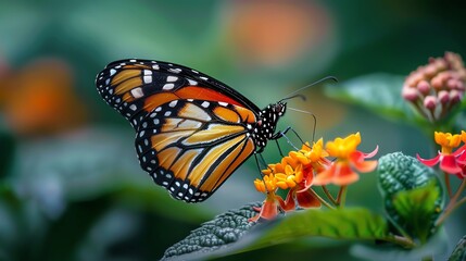 Obraz premium Endangered butterflies relying on particular host plants for survival, flora food chain endangered, butterfly plant dependence