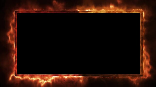 neon border frame, fire glowing border, rectangle, square, frame, black screen frame, border black screen, glowing frame, glowing border	