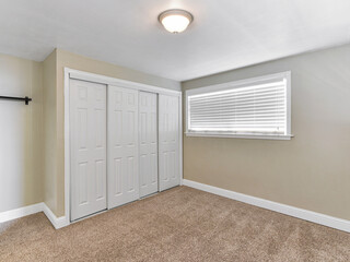 Modern residential empty bedroom interior