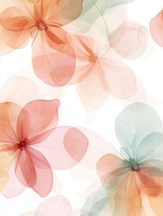 Obraz premium Delicate, airy floral pattern with soft hues, perfect for backgrounds and creative projects.