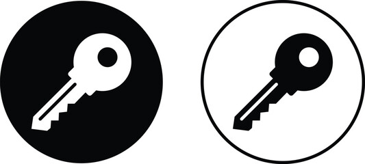 Key icon set. Key black flat and line vector collection isolated on transparent background. Key symbol in generic style. Access keys concept for house, room, office, unlock, safety, secret, door more