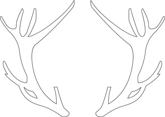 Obraz premium Reindeer Antlers – Elegant Holiday Silhouette 