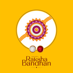 Happy Raksha Bandhan Social Media Post, Banner, Poster, Greeting Card, Template Sale Banner for  Brother and Sister Bond Celebration Illustration