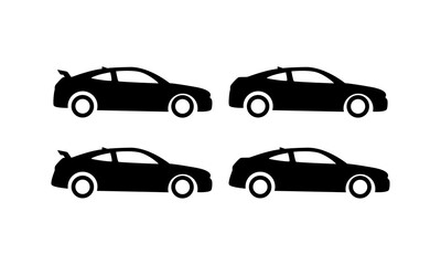 Set of Cars Icon Vector Isolated. Cars Set Icon Isolated.