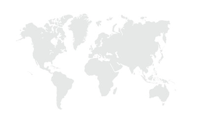 World map Grayscale,isolated on white background for website layouts,background,education, precise,customizable,Travel worldwide,map silhouette backdrop,earth geography, political,reports.