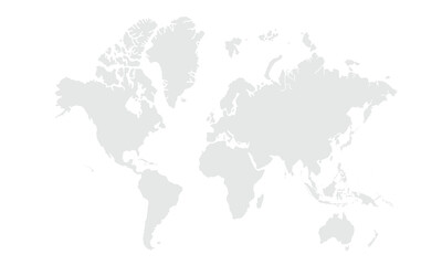 World map Grayscale,isolated on white background for website layouts,background,education, precise,customizable,Travel worldwide,map silhouette backdrop,earth geography, political,reports.