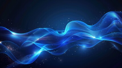 Abstract Blue Wave Background