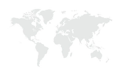 Obraz premium World map Grayscale,isolated on white background for website layouts,background,education, precise,customizable,Travel worldwide,map silhouette backdrop,earth geography, political,reports.