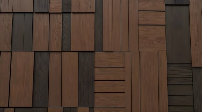 wood texture composite cladding installation on house facade.generative.ai