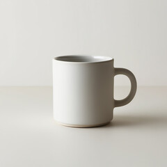 Obraz premium white cup on white surface background