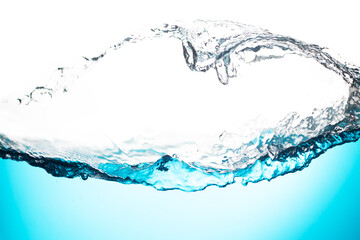 Obraz premium Freshness Pure Water Splashing Isolated on White Background. 