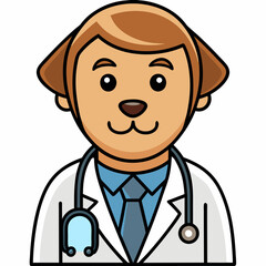 veterinarian  vector art illustration