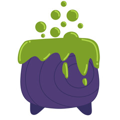 Cute clipart of Halloween decorations with a transparent background.