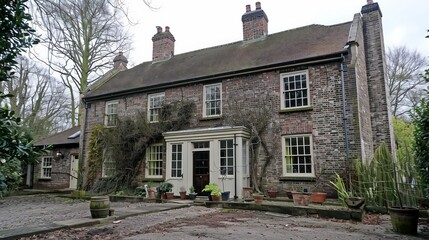 Describe the renovation challenges and preservation efforts in restoring a listed building house in the UK.