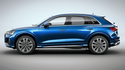 Design a 3D luxury crossover, highlighting its blend of SUV practicality and car-like comfort and performance.